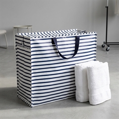 Rex London - Opbevaringspose til dyner - Navyblå striber